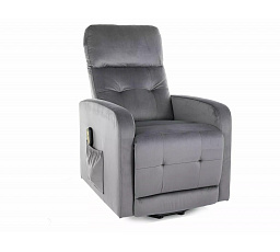 Polohovatelné křeslo OTUS II Velvet, Šedý Bluvel 14