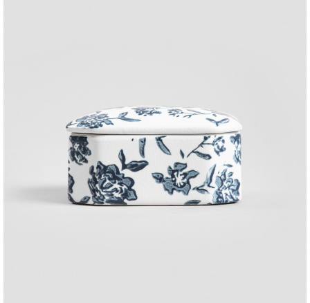 Keramická nádoba FLORAL HAMPTONS s modrým vzorem 14x10x7,5 cm 733000