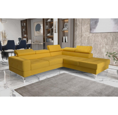 Rohová sedací souprava TOSCANIA II průměr 30x250 - žlutá , pravá Rohová sedací souprava TOSCANIA II průměr 30x250 - žlutá , pravá