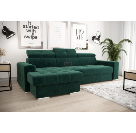 Rohová sedací souprava s funkcí spaní MARGO 160x250 - volitelný odstín , levá Rohová sedací souprava s funkcí spaní MARGO 160x250 - volitelný odstín , levá