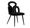 Židle BUBBLE BEAM velur černá s černými nohami 56.5x52x87 cm 873770