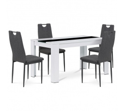 Jídelní set s 2 židlemi, 80x80x75cm, mdf, dub sonoma, B140WTDCL391GREY
