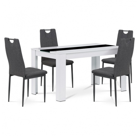 Jídelní set s 2 židlemi, 80x80x75cm, mdf, dub sonoma, B140WTDCL391GREY