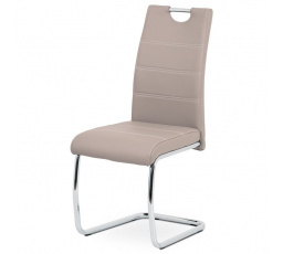 Jídelní židle, béžová, ekokůže, HC-481 LAN