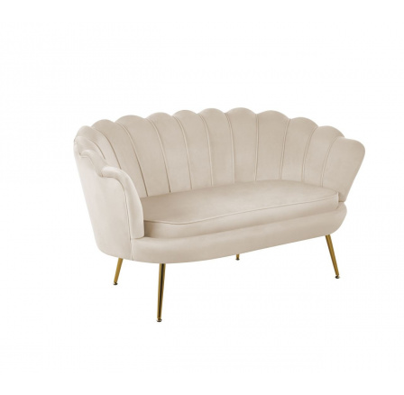 Sofa sametová béžová /nohy zlaté/ SF1-FXJG