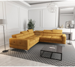 Rohová sedací souprava TOSCANIA MAX 250×250 - žlutá , levá