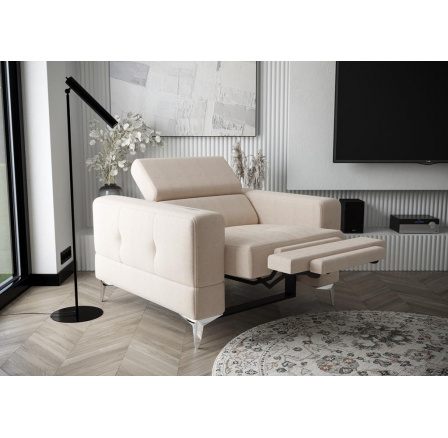 Křeslo TOSCANIA , relax - béžová