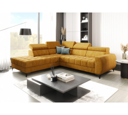 Rohová sedací souprava PORTO 225X255 cm - žlutá , levá