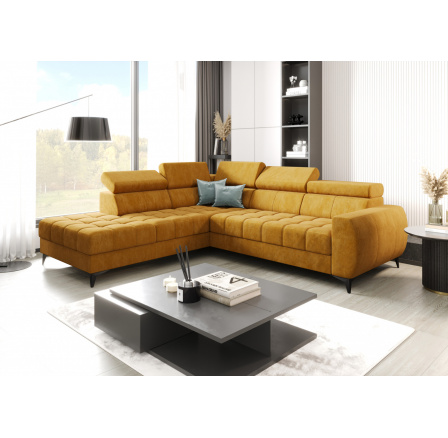 Rohová sedací souprava PORTO 225X255 cm - žlutá , levá Rohová sedací souprava PORTO 225X255 cm - žlutá , levá