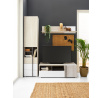 Tv komoda REMO RM12, Dub Wilton bílý/Bílá Lux/Antracit