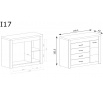 Komoda INDIANAPOLIS I17 Jasan tmavý