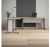 Rohový psací stůl OFFICE 80400/72, Bílá/světle šedá