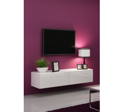 Tv komoda VIGO RTV 140, bílá/ bílá lesk