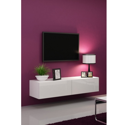 Tv komoda VIGO RTV 140, bílá/ bílá lesk