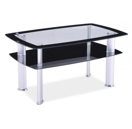 DARIA C stolek tvrzené sklo/hliník (DARIAC) (S) (K150-Z)