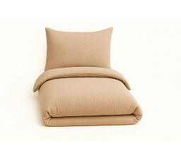 Mušelínové povlečení 140x220, 70x90 cm béžové