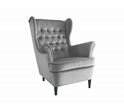 Křeslo HARRY Velvet, šedý Bluvel 14/wenge