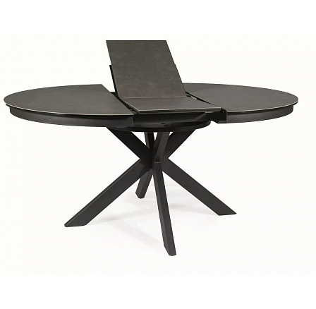 Jídelní stůl PORTO CERAMIC, efekt černého mramoru CORSO GREY/černý mat Jídelní stůl PORTO CERAMIC, efekt černého mramoru CORSO GREY/černý mat