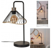 Stolní lampa Anel černá/ratan