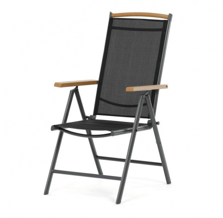 Zahradní židle, hliník, síťovina, šedá, AZC-W1408 GREY Zahradní židle, hliník, síťovina, šedá, AZC-W1408 GREY