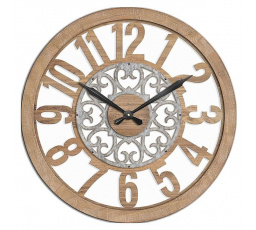 Hodiny nástěnné MDF a kov, 60cm
