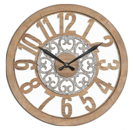 Hodiny nástěnné MDF a kov, 60cm