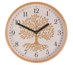 Hodiny nástěnné - strom života, MDF a dřevěný rám, 22 cm