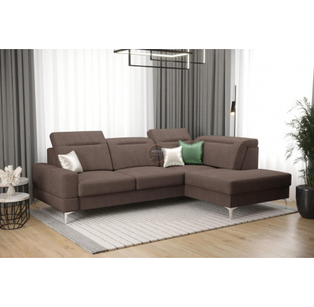Rohová sedací souprava MALIBU MINI 180X250 - hnědá , pravá Rohová sedací souprava MALIBU MINI 180X250 - hnědá , pravá