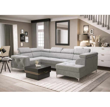 Rohová sedací souprava ORION MAX II s funkcí spaní 165x350x185 cm - šedá , levá Rohová sedací souprava ORION MAX II s funkcí spaní 165x350x185 cm - šedá , levá