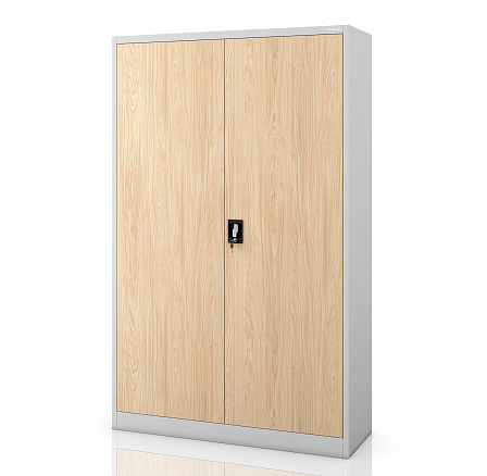 Kancelářská kovová skříň na dokumenty šedá / dub sonoma: Eco Design JANA II, 1150 x 1850 x 400 mm Kancelářská kovová skříň na dokumenty šedá / dub sonoma: Eco Design JANA II, 1150 x 1850 x 400 mm