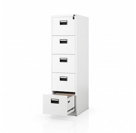 Bílá kovová kartotéková skříň: SARAN V5, 460 x 1625,5 x 600 mm Bílá kovová kartotéková skříň: SARAN V5, 460 x 1625,5 x 600 mm