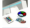 Posuvná skříň s lacobelem a LED osvětlením MARTINEZ 150 Choco+White Lacobel