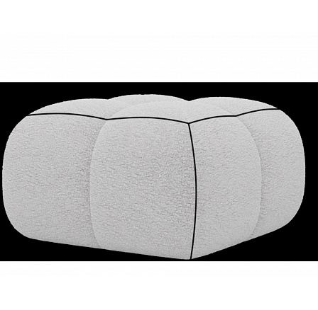 Upholstered Pouf Covio, White Velvet Modullo 01 85x52 Upholstered Pouf Covio, White Velvet Modullo 01 85x52