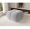 Čalouněný puf Covio, šedý ženyl Kendell 03 85x52