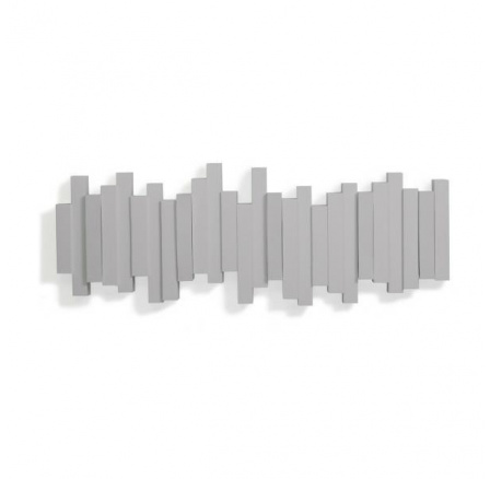 Věšák s 5 háčky, šedý, STICKS