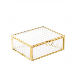 Šperkovnice GRAZIA žebrované sklo 13x11x5 cm 852713