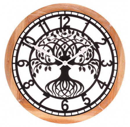 Hodiny nástěnné MDF a kov, 60cm