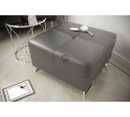 Taburet  s uložným prostorem GALAXY 70 x 70 cm přírodní kůže - volitelný odstín 