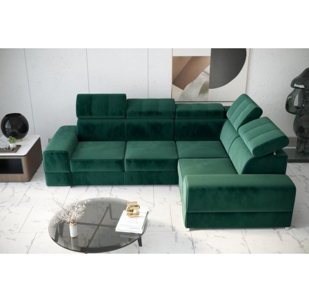 Rohová sedací souprava ROYAL II 280×210 - zelená , pravá Rohová sedací souprava ROYAL II 280×210 - zelená , pravá