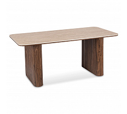 Stůl ARAMIS Obdélníkový 180 cm Travertin/Ořech