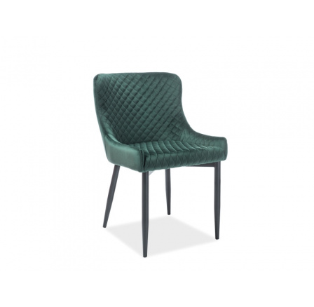 Jídelní židle COLIN B VELVET, zelený Bluvel 78/černý mat