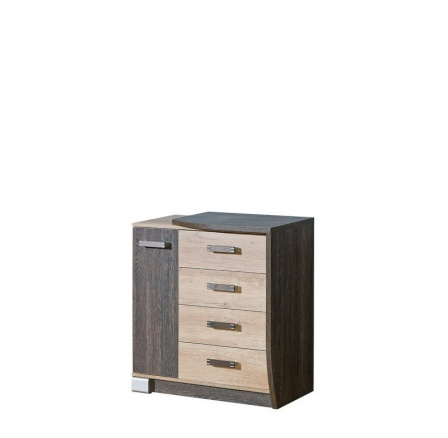 Systém "ROMERO" R14 (Komoda D 4S) - Strana: P; Barva: arusha Systém "ROMERO" R14 (Komoda D 4S) - Strana: P; Barva: arusha