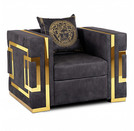 Křeslo PALLAZO 1S Černé/Zlaté