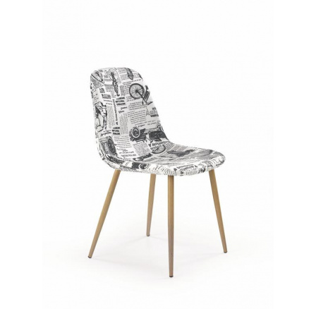 Jídelní židle K220 šedá/bílá