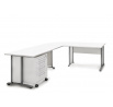 Rohové nohy stolu Office 438 silver grey