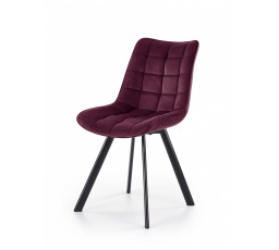 Jídelní židle K332 VELVET, Bordó Bluvel 59/Černá