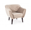 Křeslo KARO 1 VELVET, Béžový Bluvel 40/Wenge