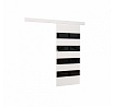Posuvné dveře na stěnu MILOU 96 White+Black Lacobel