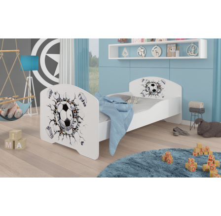 Postel s matrací PEPE BALL 140x70 Bílá Postel s matrací PEPE BALL 140x70 Bílá