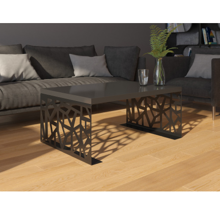 Konferenční stolek SEMANIER 100x70 Black Shine+Black Mat